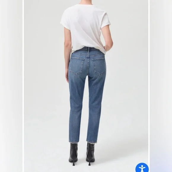 Agolde Riley High Rise Straight Crop in Collective Women’s Size 32 - Picture 3 of 12